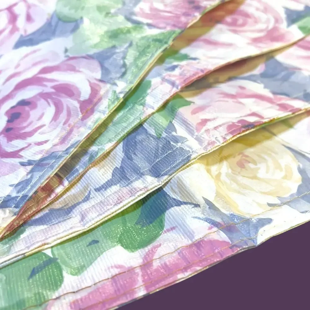 Vintage Floral Vinyl Placemats Set of 4 Padded Rose Cottage Table Mats